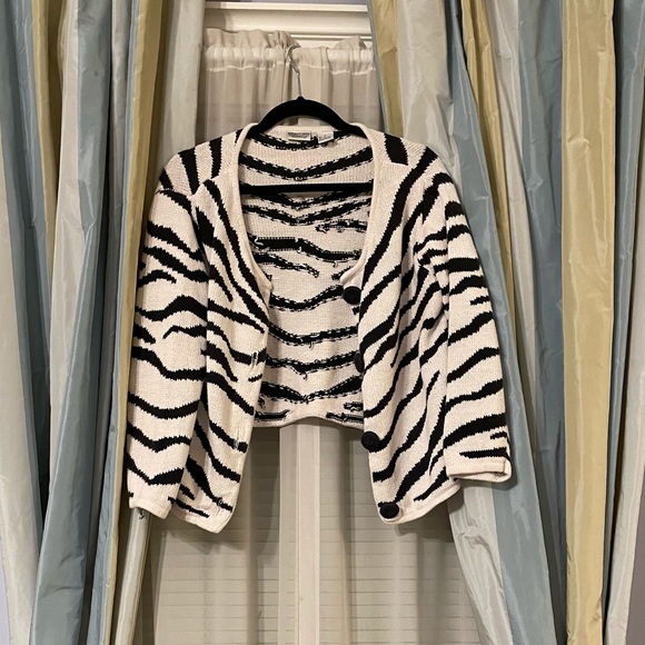 Cropped Zebra Sweater - Picture 2 of 3